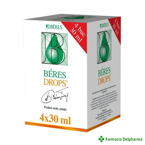 Beres Drops picaturi 4 flacoane x 30 ml, Beres Pharmaceuticals