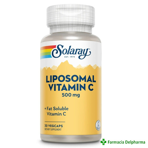 Vitamina C Liposomala 500 mg Solaray x 30 caps., Secom