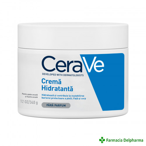 Crema hidratanta pentru fata si corp piele uscata/foarte uscata x 340 g, CeraVe