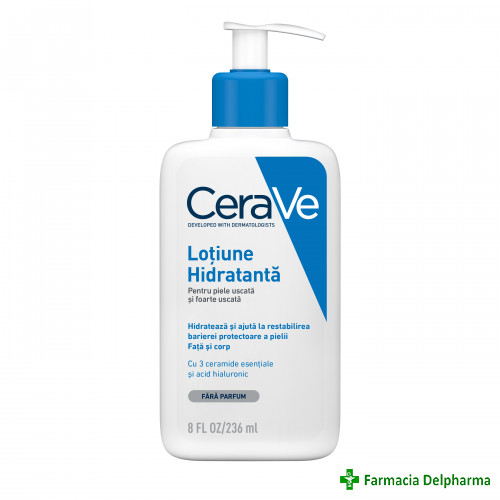 Lotiune hidratanta pentru fata si corp piele uscata/foarte uscata x 236 ml, CeraVe