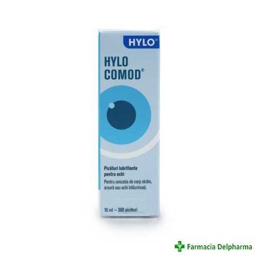 Hylo Comod picaturi lubrifiante pentru ochi x 10 ml, Ursapharm