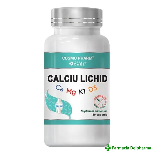 Calciu Lichid Total Care x 30 caps., Cosmopharm