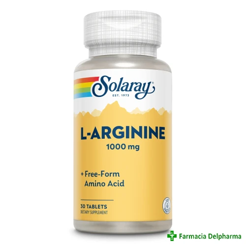 L-Arginine 1000 mg Solaray x 30 compr., Secom