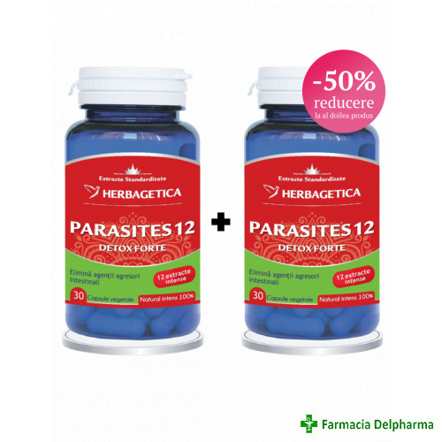 Parasites 12 Detox Forte x 30 caps. 1+1 (50%), Herbagetica