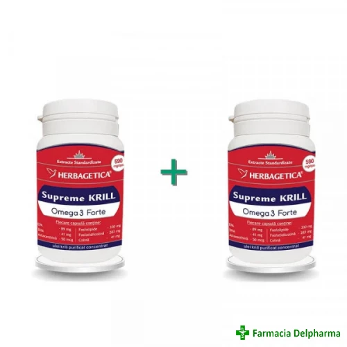 Supreme Krill Omega 3 Forte x 30 caps. 1+1 (50%), Herbagetica