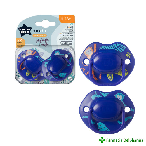 Suzeta Moda ortodontica 6-18 luni Albastru x 2 buc. TT0406-ALBASTRU, Tommee Tippee