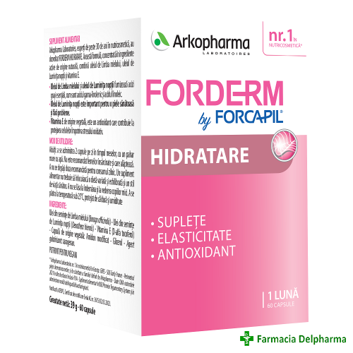 Forcapil Forderm hidratare x 60 caps., Arkopharma