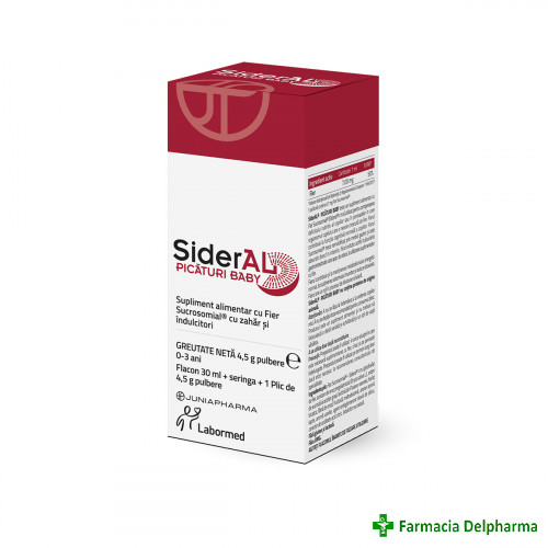 SiderAL picaturi Baby 0-3 ani x 30 ml + plic x 4.5 g, Labormed