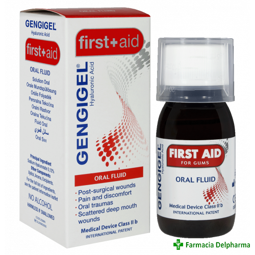 Gengigel First Aid Fluid oral cu acid hialuronic 0.1% x 50 ml, Ricerfarma