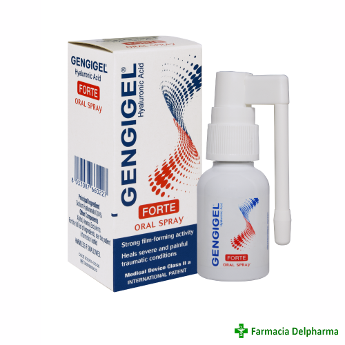 Gengigel Forte Spray oral cu acid hialuronic 0.04% x 20 ml, Ricerfarma