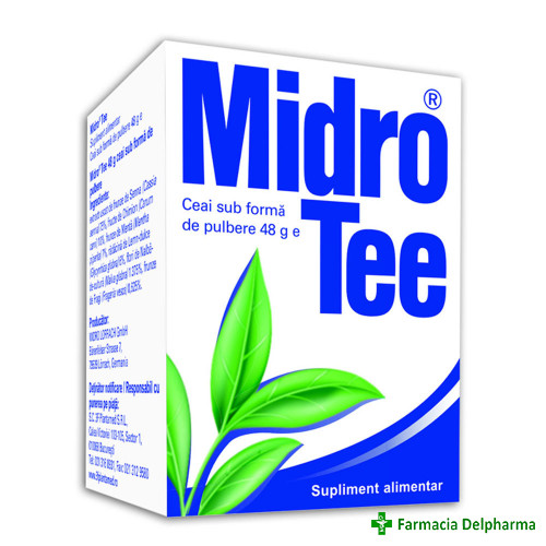 Midro Tee ceai sub forma de pulbere x 48 g, Midro Lorrach