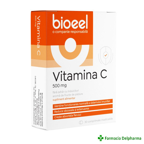 Vitamina C 500 mg x 30 compr. mast., Bioeel