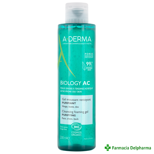 A-Derma Biology AC Gel curatare spumant purificator x 200 ml, Pierre Fabre