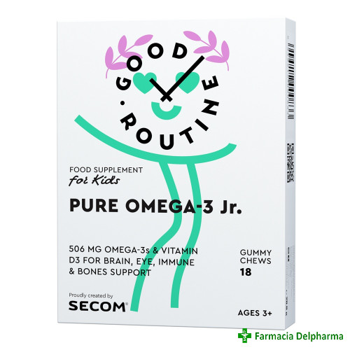 Pure Omega-3 Jr jeleuri Good Routine x 18 buc., Secom