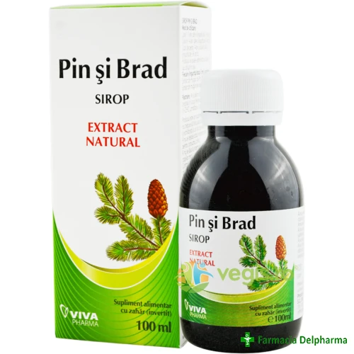 Sirop din Muguri de Pin si Brad x 100 ml, Viva Pharma