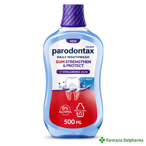 Apa de gura Parodontax Gum Strengthen and Protect Icy Mint x 500 ml, GSK