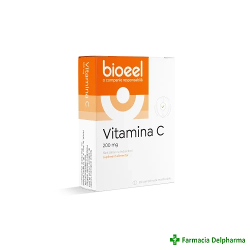 Vitamina C 200 mg fara zahar x 20 compr., Bioeel