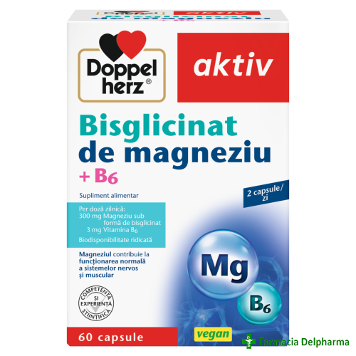 Bisglicinat de Magneziu + B6 x 60 caps., Doppelherz