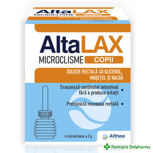 Microclisme copii AltaLax x 6 buc., Althea Life Science