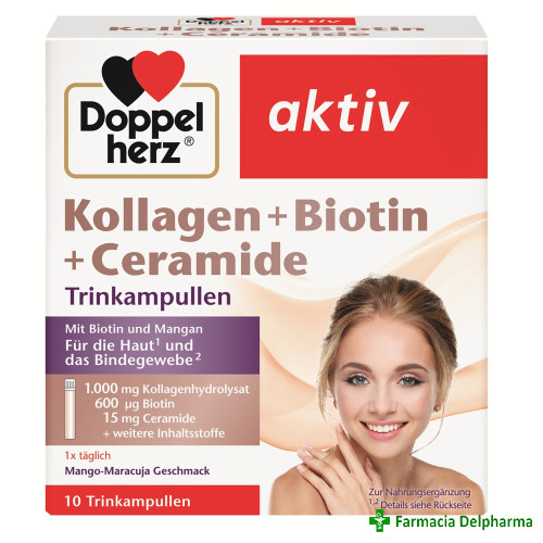 Kollagen + Biotina + Ceramide 25 ml x 10 flacoane, Doppelherz