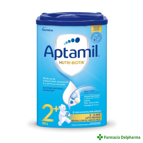 Lapte praf Aptamil Nutri-Biotik 2+, 2-3 ani x 800 g, Nutricia