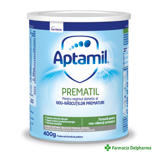 Lapte praf Aptamil prematil pentru prematuri 0 luni+ x 400 g, Nutricia
