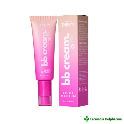 Crema BB nuanta deschisa SPF 25 BB Cream Light Medium x 50 ml, Synergy Therm