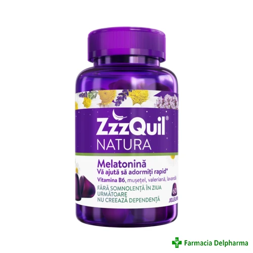 Zzzquil natura melatonina + vitamina b6 jeleuri x 60 buc