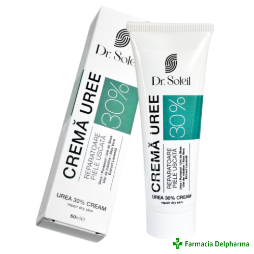 Crema cu uree 30% reparatoare piele uscata x 50 ml, Dr. Soleil