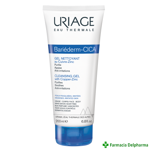 Gel de curatare Bariederm Cica x 200 ml, Uriage