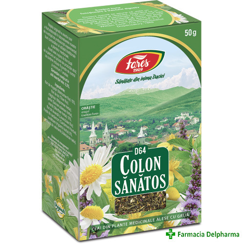 Ceai Colon Sanatos vrac D64 x 50 g, Fares