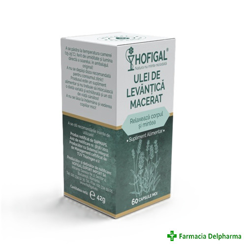 Ulei de Levantica macerat x 60 caps., Hofigal