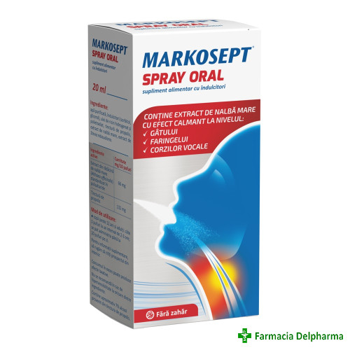 Markosept spray oral fara zahar x 20 ml, Fiterman