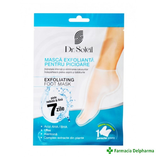 Masca exfolianta pentru picioare x 1 pereche, Dr. Soleil