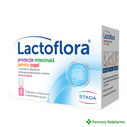 Lactoflora copii protectie intestinala 7 ml x 7 flacoane, Stada