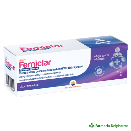 Femiclar HPV gel-crema x 20 ml, Sun Wave