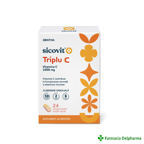 Sicovit Triplu C 1000 mg x 24 compr., Zentiva