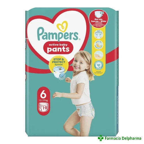 Scutece-chilotel Pampers Pants Active Baby Nr. 6 13-19 kg x 19 bucati
