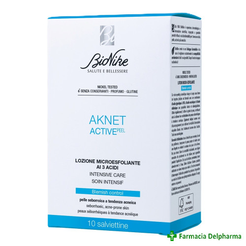 Servetele demachiante Aknet Active Peel x 10 servetele, BioNike