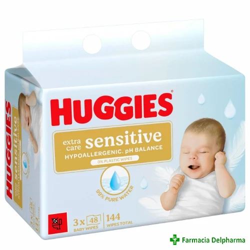 Servetele umede Sensitive Extra Care Trio 3 x 48 buc., Huggies