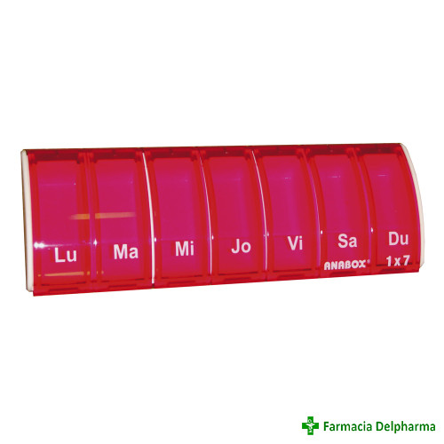 Organizator medicamente saptamanal - 7 compartimente, Anabox