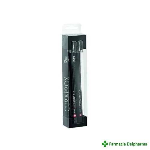 Periuta de dinti Curaprox CS 5460 Black/Black x 2 bucati, Curaden