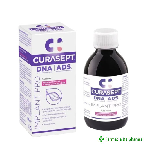 Apa de gura Curasept ADS DNA Implant Pro 0.20% chl x 200 ml, Curaden