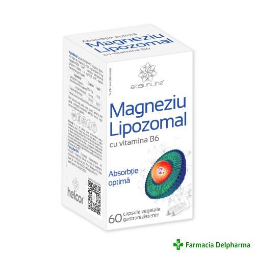 Magneziu Lipozomal cu Vitamina B6 x 60 caps., Helcor