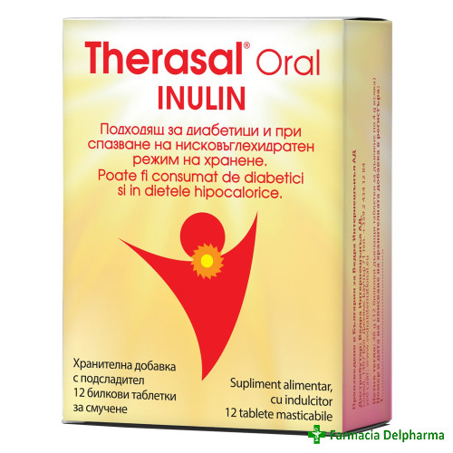 Therasal Oral cu Inulina fara zahar x 12 tablete masticabile, Vedra